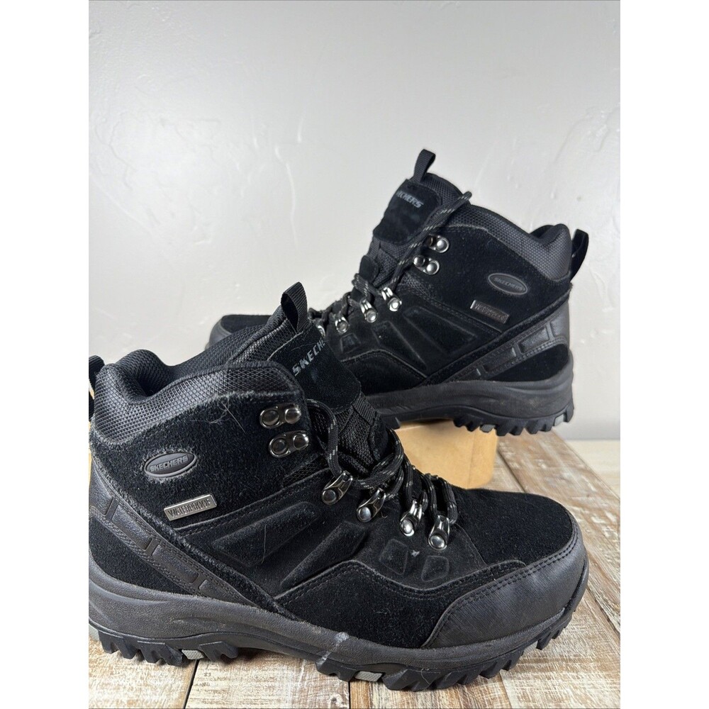 Skechers Men’s Waterproof Hiking Boots Size 6 Black